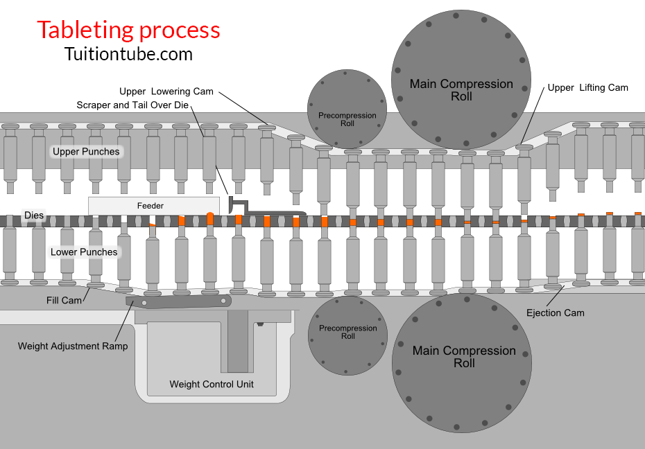 Tablet manufacturing process in Pharmaceutical